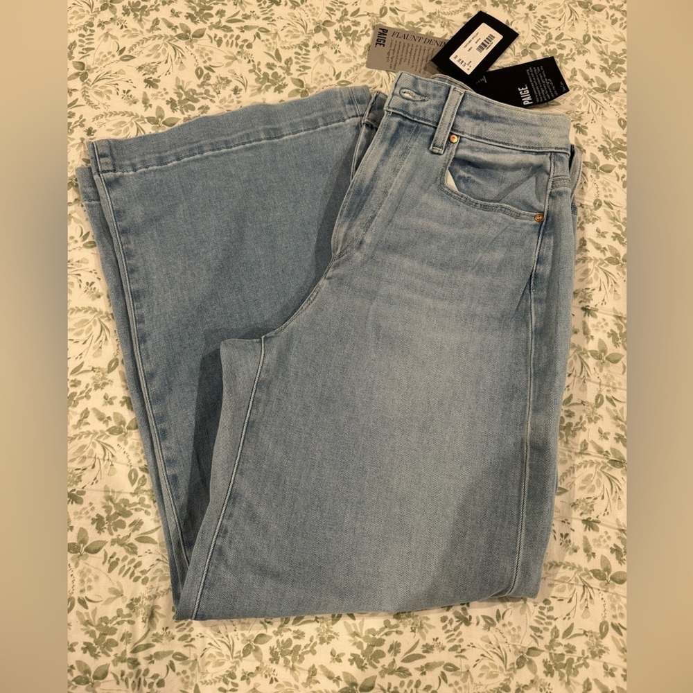 PAIGE Spotlight Wide Leg Ankle Jeans